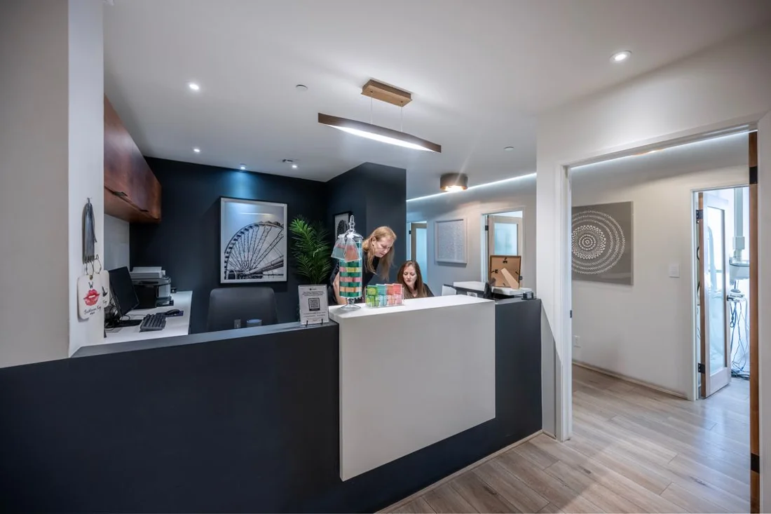Modern dental office reception